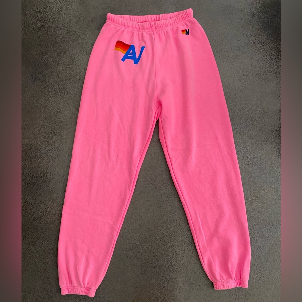 AV Nation Neon Pink Logo Women's Sweatpants